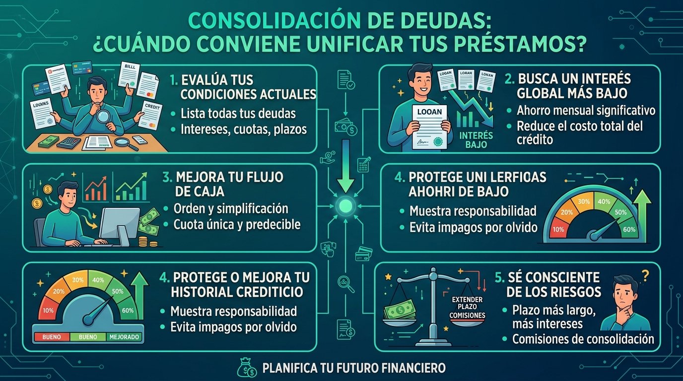 Consolidación de Deudas: ¿Cuándo Conviene Unificar tus Préstamos?